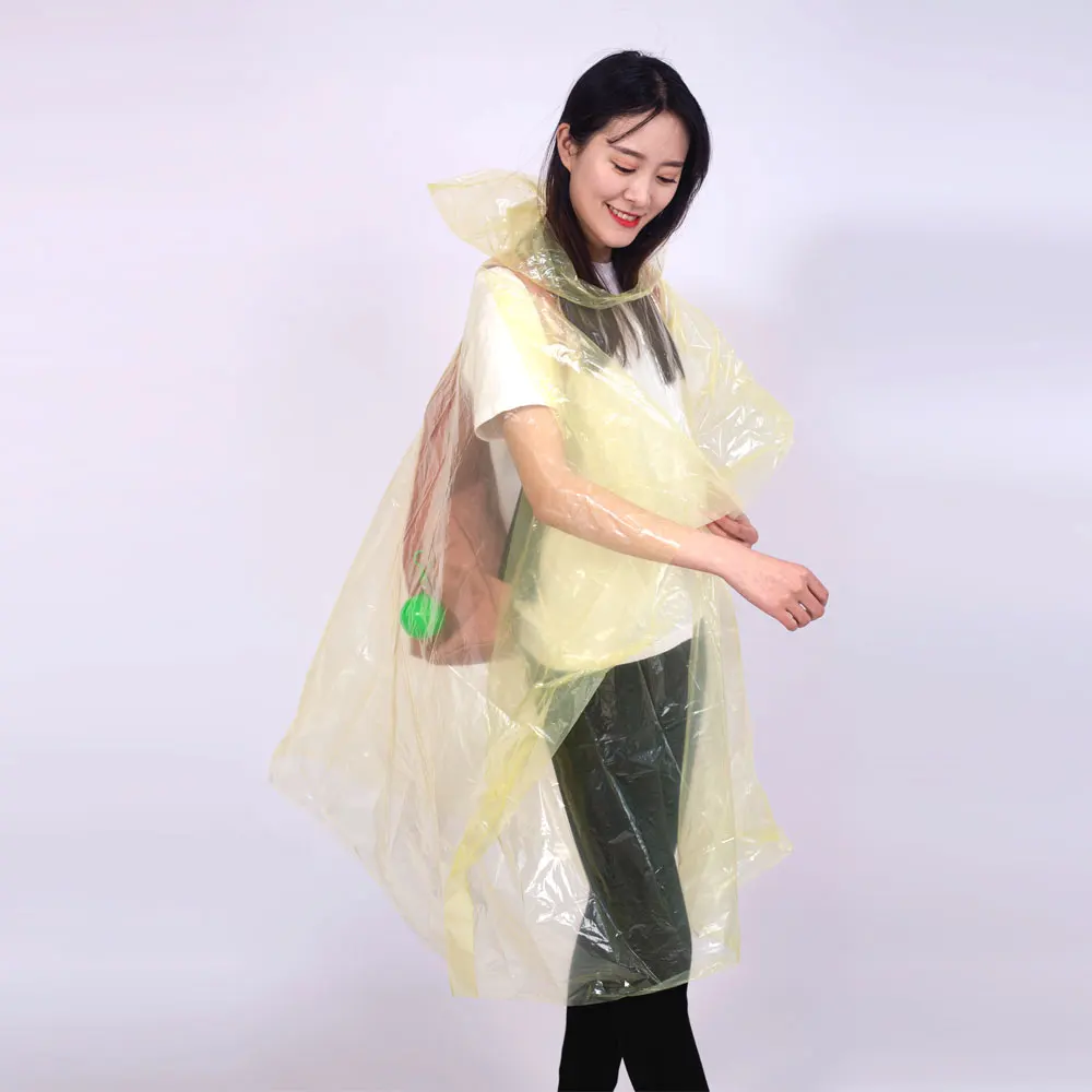 Оптовая продажа, дождевик, пончо, плащ, пластиковый дождевик желтого цвета для взрослых