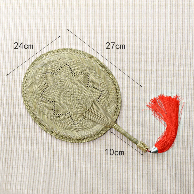 Handwoven Grass Fan Straw Summer Home Decoration Cool in Stock Promotional Gift Wall Art
