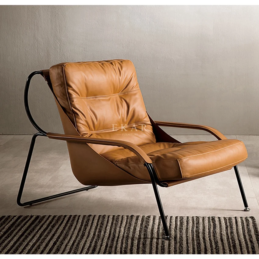 Modern Design Leisure Living Room Home Furniture Accent Imola Arm Chair Single leather lounge leisure chair