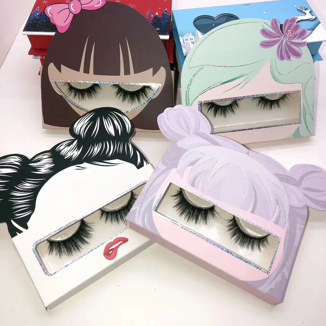 50% off Custom Eyelash Paper Box Empty Paper Lash Box with free Design paper eyelash packaging box