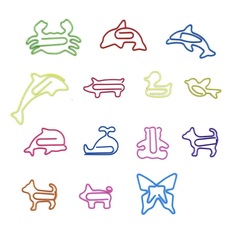 Different Animal Shape Paper Clips for Bookmark, Notebook, Office use