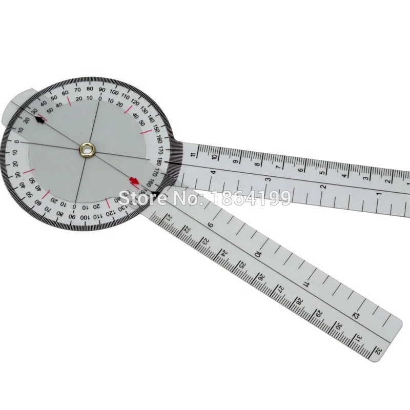 200mm 8inch Goniometer Plastic Protractor Angle Ruler Medical Promotion Ruler Angle Ruler