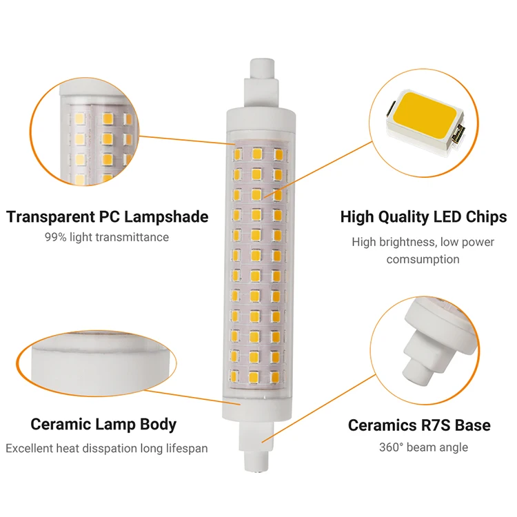 Support OEM&ODM AC120V R7S Lamp Corn Bulb Wholesale Price 10w 1337LM SMD2835 Led Bulb Light