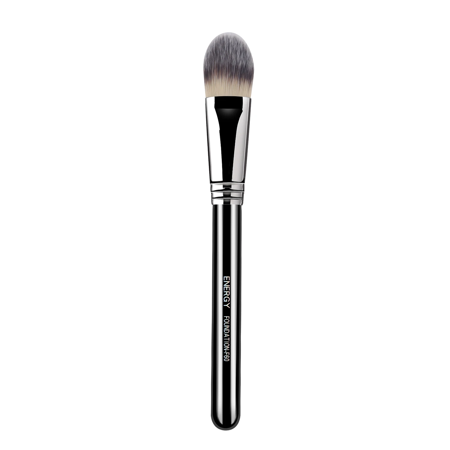 F60 Private Label Soft Vegan Bristle Flat Foundation Brush for Liquid Cream Makeup
