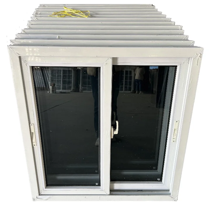 Upvc Profile Plastic Steel Double Pane Glass French Design Double Glazed Pvc Sliding Window