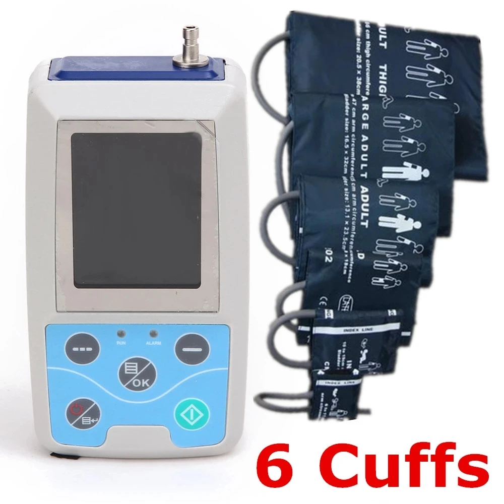 24 hours Ambulatory Blood Pressure Monitor System ABPM with Free 6 Cuffs for Adult, Pediatric, Neonatal
