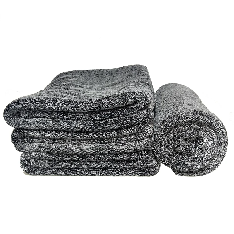 Micro Fiber Pile Auto Care Microfibre Detailing Microfiber Car Wash Cleaning Cloth Twisted large twist Loop drying Towel for car