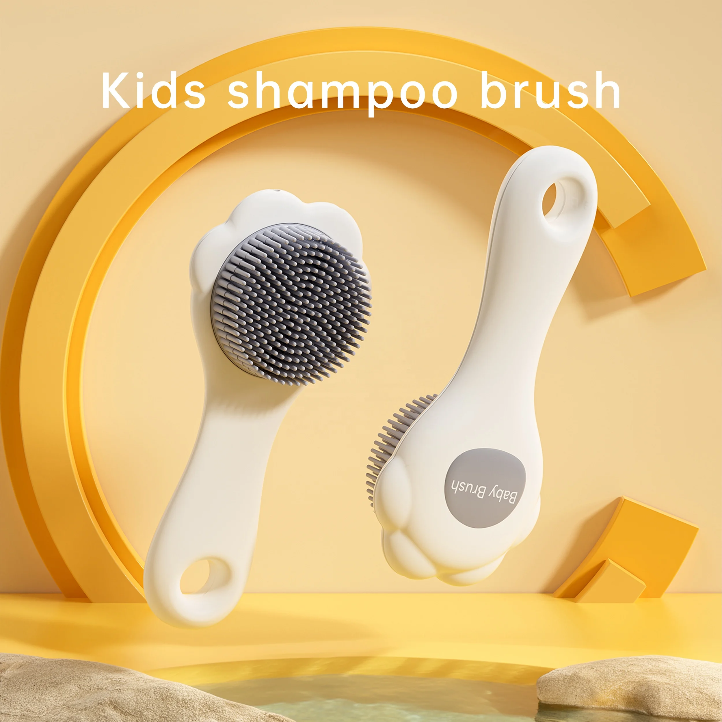 Silicone Baby Bath Brush Washing Hair Brush Silicone Baby Shampoo Brush for Bathing