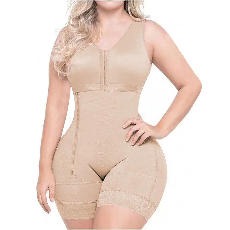 Trending Products Mesh Back Compression Slimming Bodysuits Full Body Shapewear Butt Lifter Fajas Colombian Girdle Body Shaper