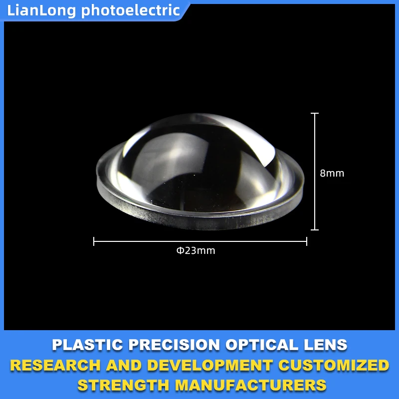 Factory Provides the Flat Convex Optical Lens Customization Service With Focal Length 15.5mm PMMA Material Projector Lens