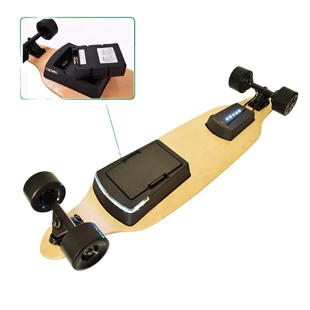 Deo fast speed 40KM Electric Skateboard Kit with Removable battery pack & flashlight 9 Ply canadian maple skate board decks