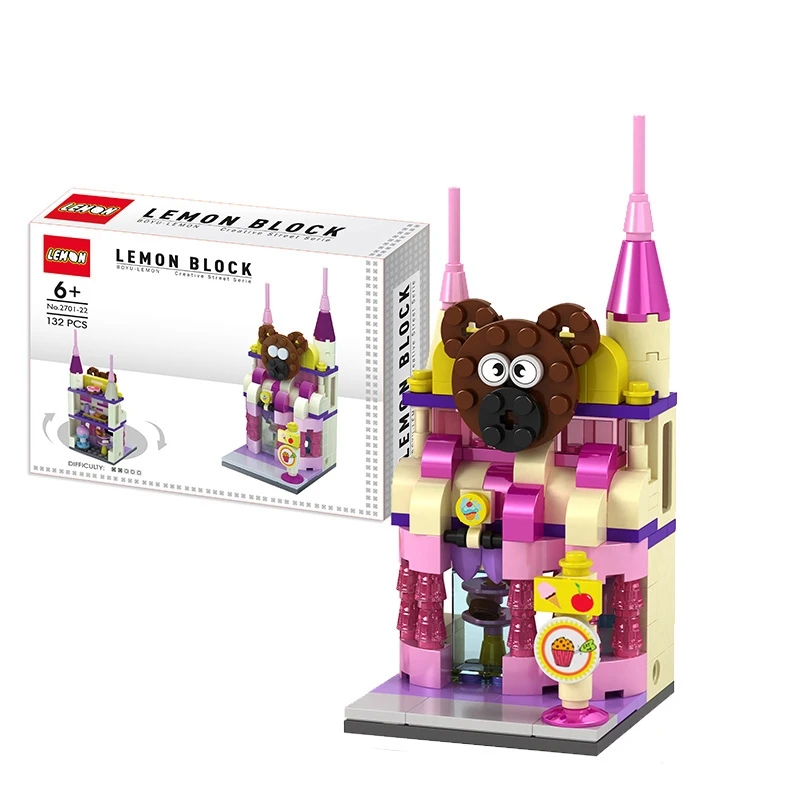 Mini Street View Toys Plastic Building Block Hot Sell DIY Assembly Educational Building Blocks Toys For Kids