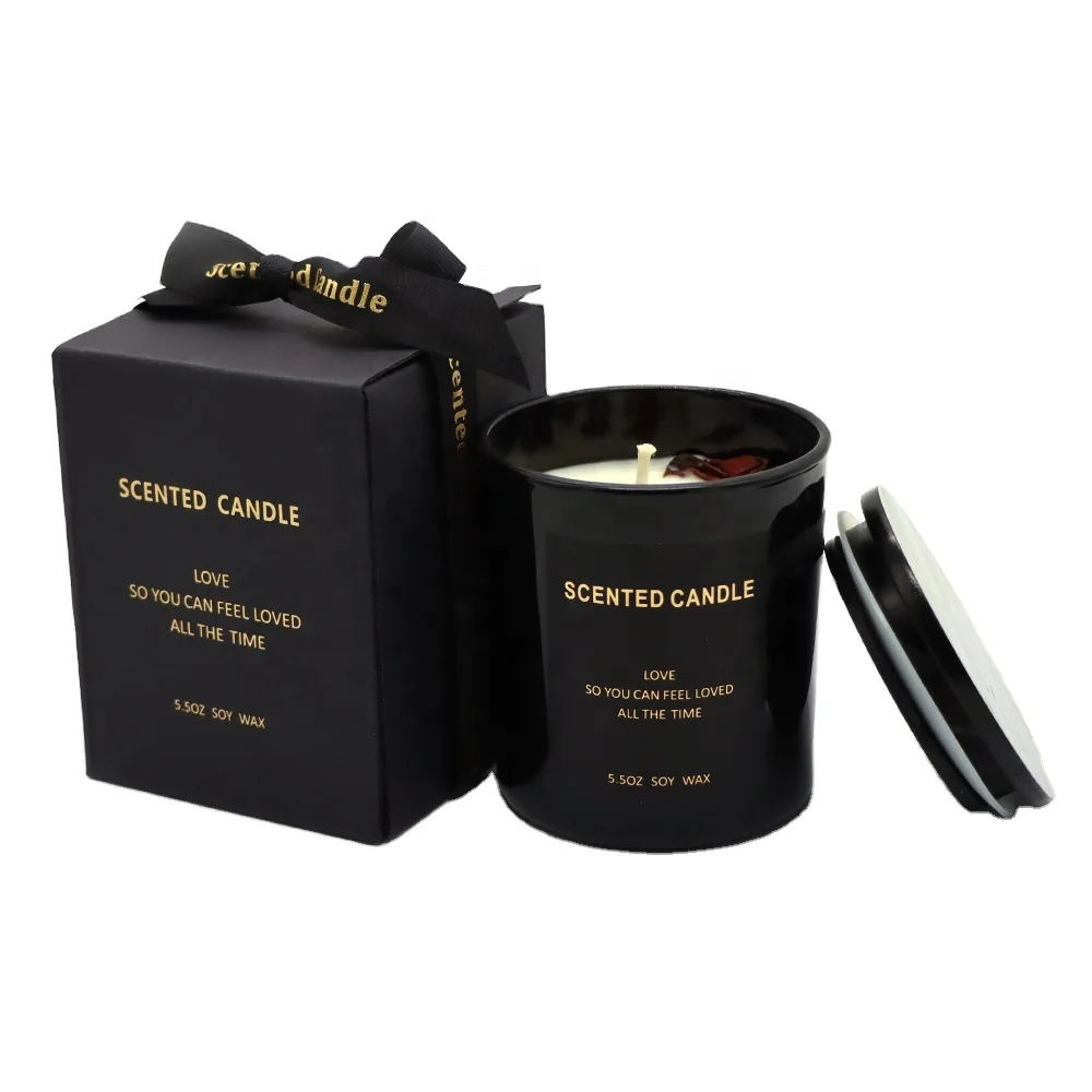 Home Decoration Custom Soy Wax Glass Jar Scented Candle