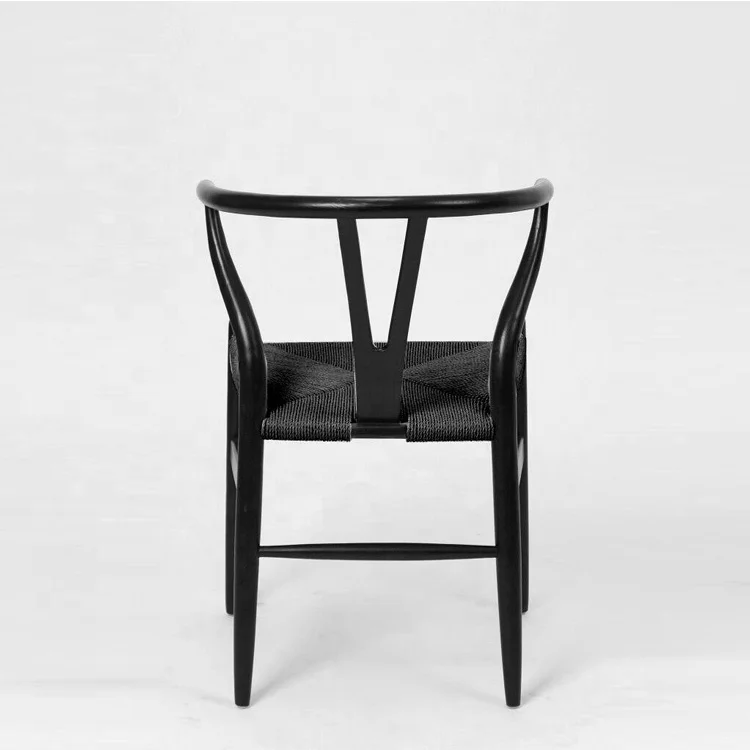 Classic solid wood Y back wishbone chair paper rope ding room hotel furniture (CH-971)
