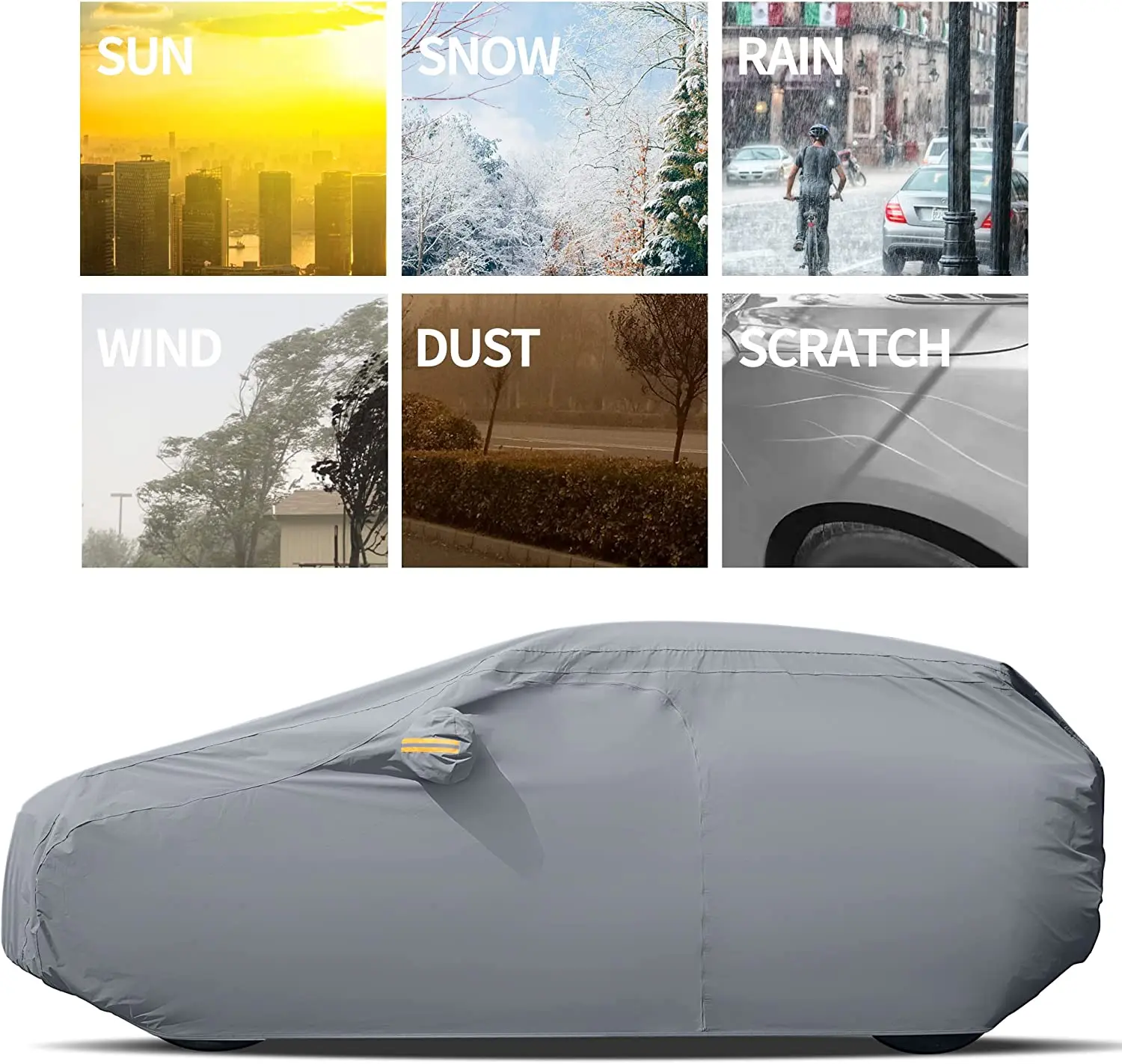 WOQI Car Cover Waterproof Auto Protector Umbrella for BMW Audi Tesla Car Cover