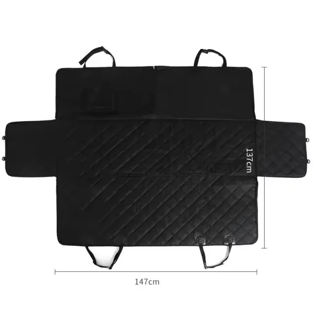 New Unique Design Full Dog Seat Covers Car Protection-Doors Backseat Extra Durable Zippered Side Flap Waterproof Pet Seat Cover