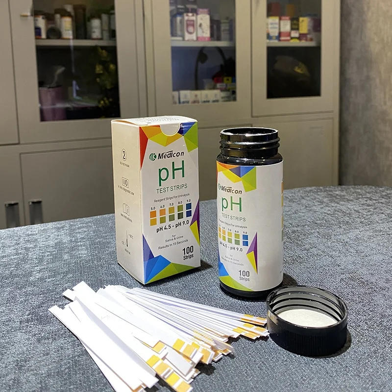 Mediocn 4.5-9.0 ph strips rapid urine and saliva testing ph strips ph test strips 4.5-9.0