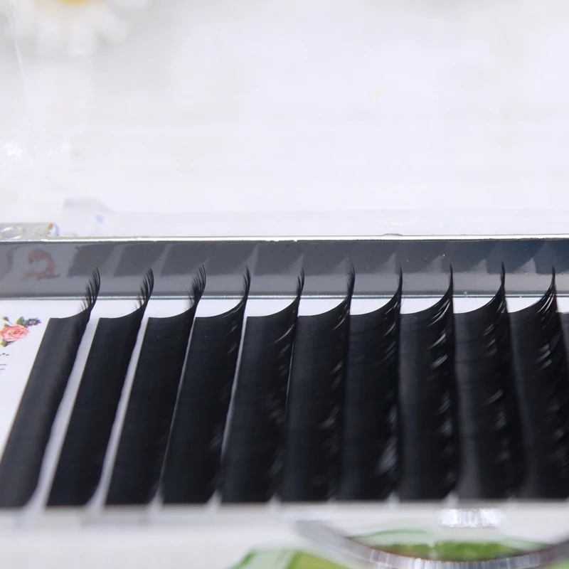 
Handmade Lashes Korean PBT Fiber 0.03 0.05 0.07 0.1 0.12 0.15 0.2 0.25 matte black Eyelash Extensions 