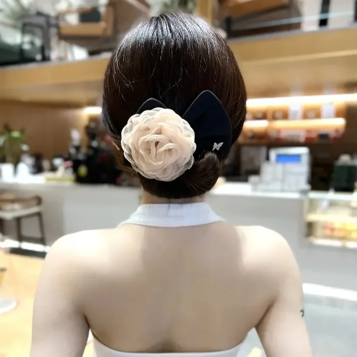 Big Flower Twisting Twisted Hair Tool Ball Head Twisting Clip Hair Headwear Hair Band Binding Head Flower