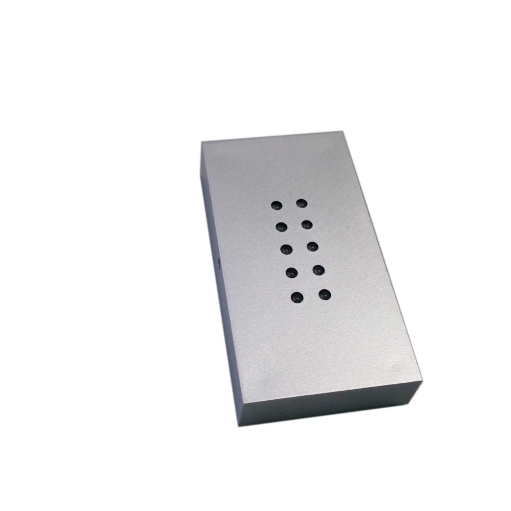 Classic Rectangle Silver plastic 10 white lights 3D crystal led light crystals displaying base