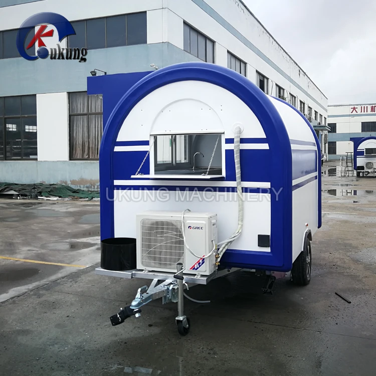 UKUNG American style fast food trailer for sale, fiberglass mobile catering truck for USA market