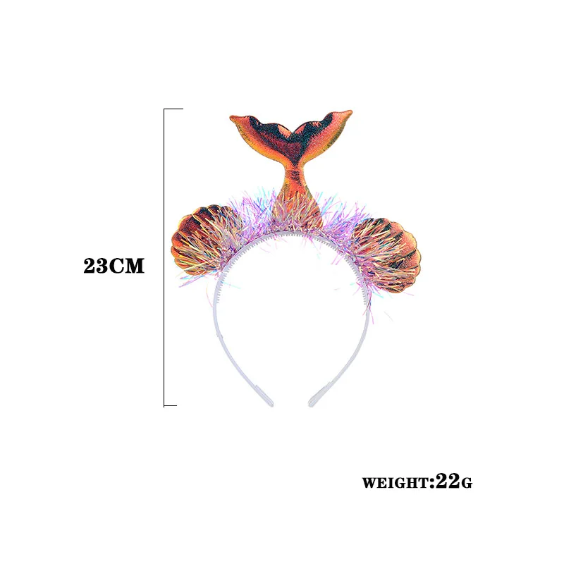 Детские аксессуары ободок с хвостом русалки и блестками ободок с блестками Оболочка для волос для вечеринки аксессуары для волос для девочек