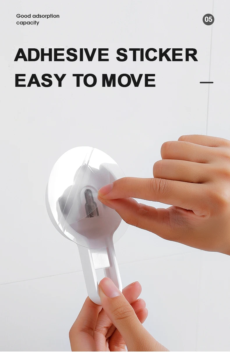 2023 new Drill-Free Wall Mounted Removable Vacuum Plastic Suction Cup Toothbrush Holder For Bathroom storage bins caddy organize