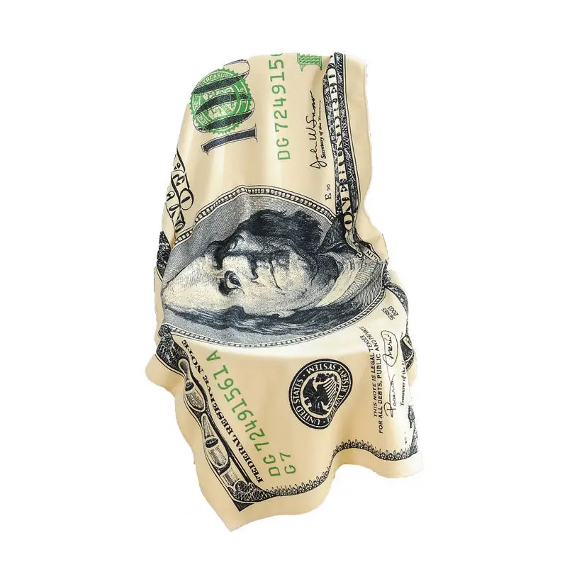 
Seaside Sunscreen and Sand-proof US Dollar Euro Beach Bath Towel Quickly Absorb Water and Dust-proof Beach Shawl Bathrobe 70*140 