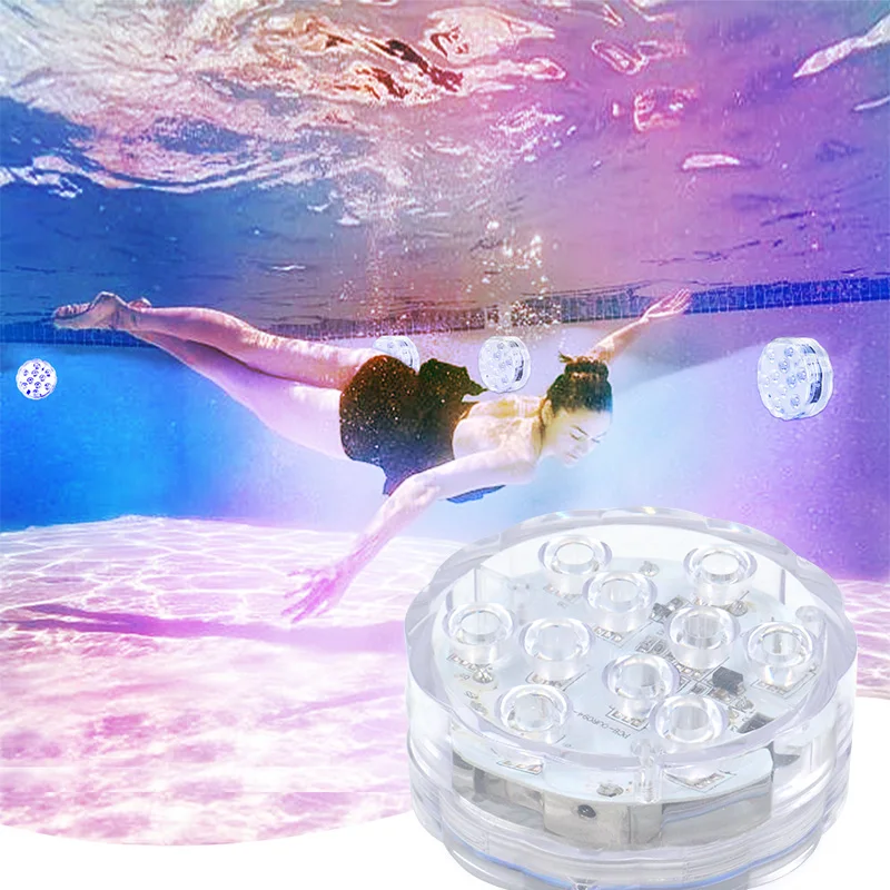 RGB Submersible LED Disco Light Glow Show Swimming Pool Hot Tub Spa Lamp Bath Light