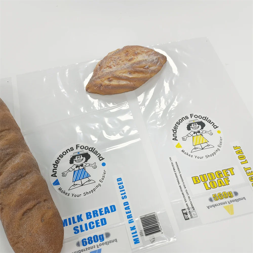 Eco-friendly Food Grade Flat Polypropylene Plastic Bread Bag
