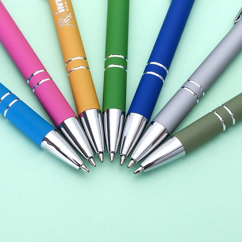 logo custom ballpoint pen business student gift engraving pattern metal ballpoint pen