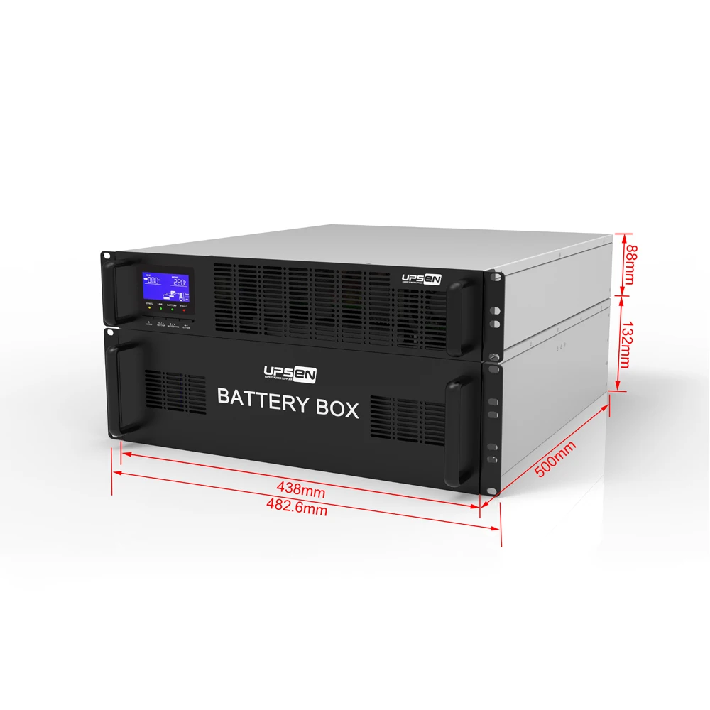 Single phase high frequency online rack ups 220Vac 2U 3U 19Inch 1Kva2Kva 3Kva 6Kva 10Kva Rack Mount UPS For Server Room