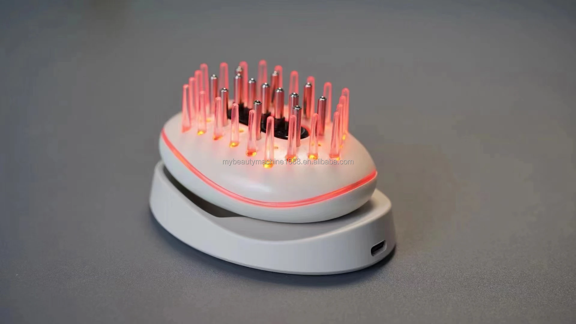 Professional anti-hair loss 650nm red light treatment brush electronic diode laser hair growth comb