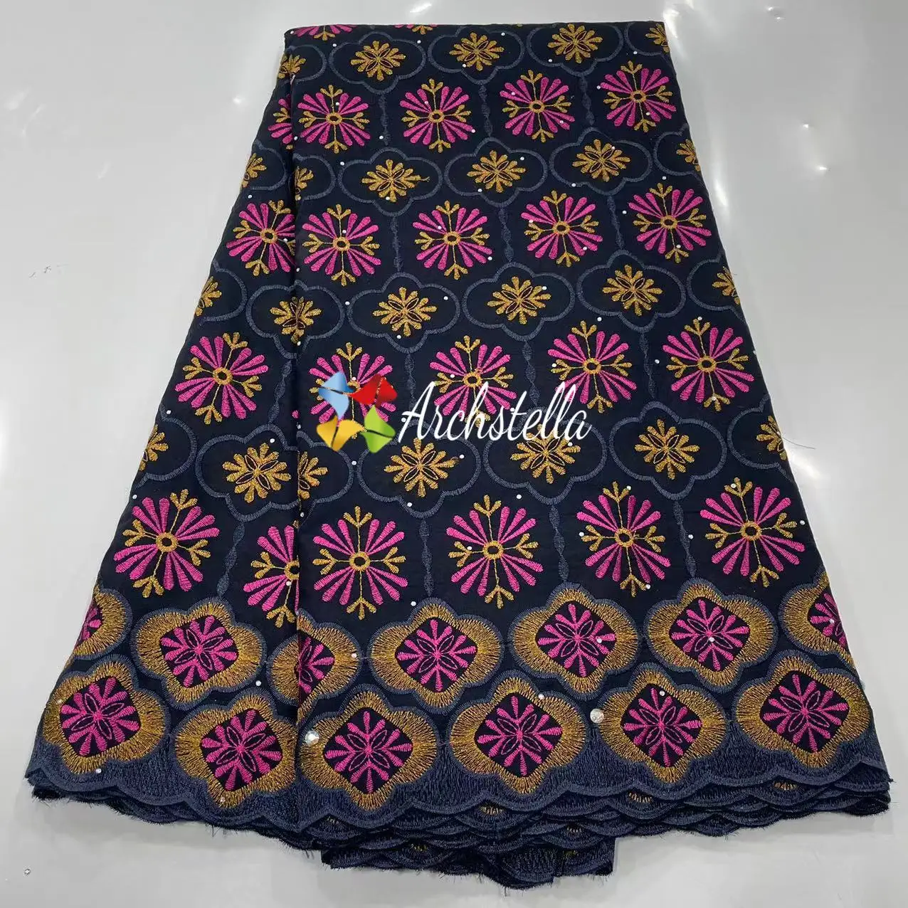 On sale Swiss cotton fabric Swiss voile lace in Switzerland African cotton lace