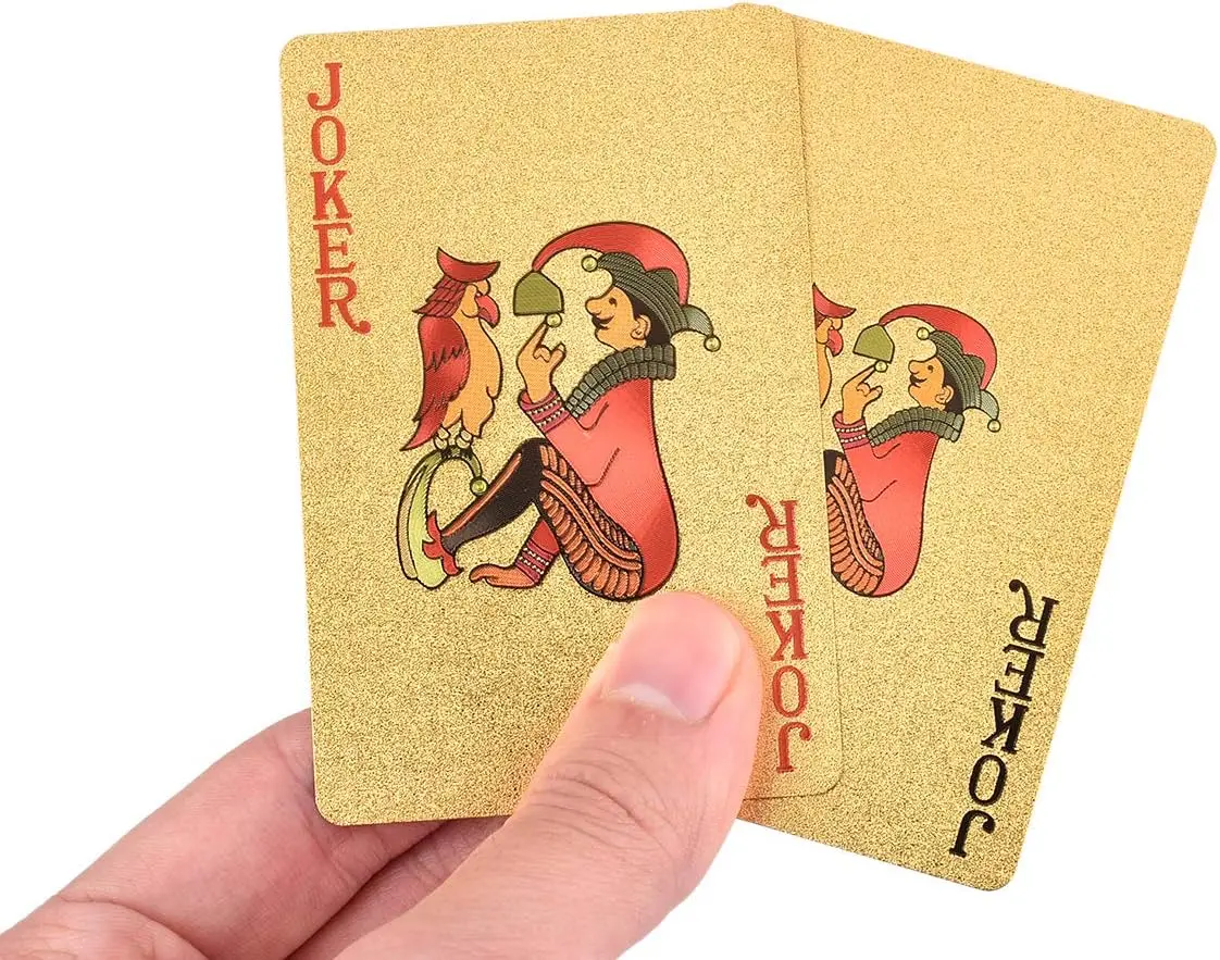 Professional Service & Quality Custom Printing Double Sided 57x87mm Magic Trick Playing Cards Golden Play Poker Card With Box