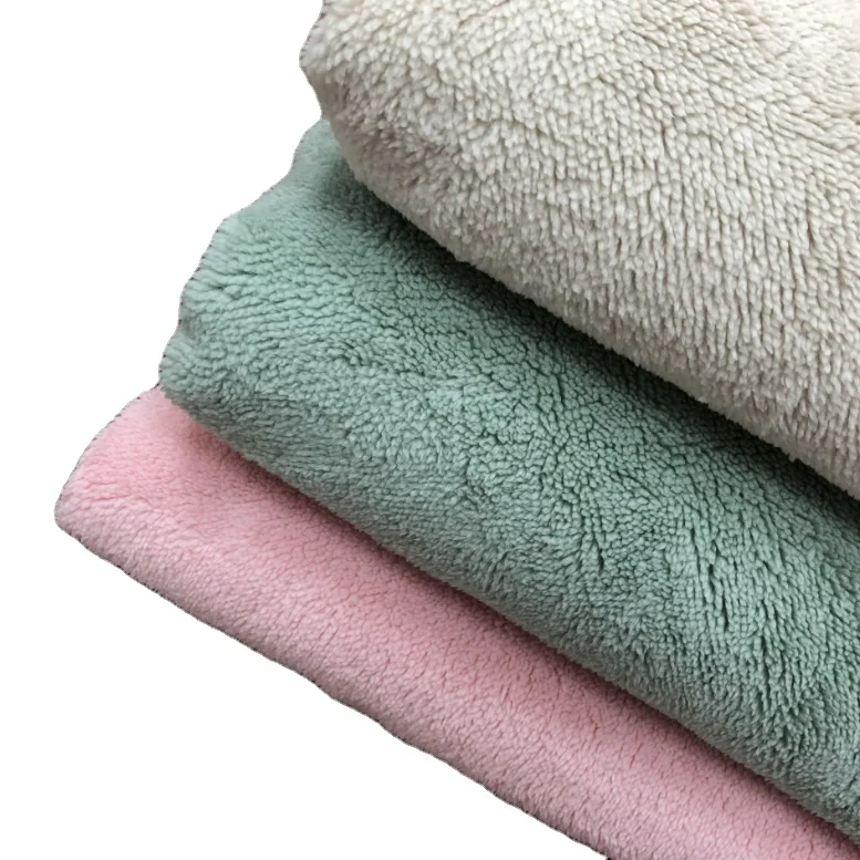 ETong Factory Comfortable Cotton Wool Shu Velvet Fleece Fabric Soft Lamb Wool Sherpa Fabric For Blanket Clothing