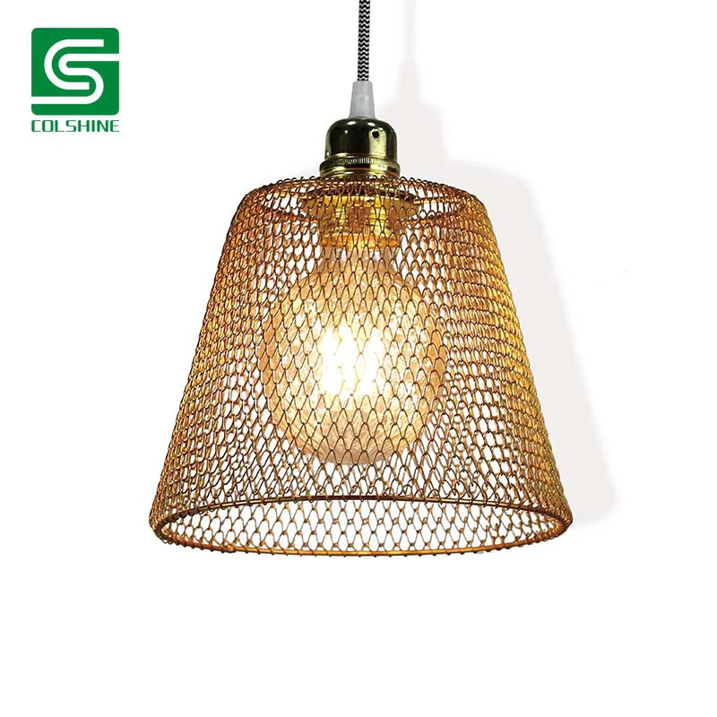 Antique Hanging Lamp Deformable Lampshade Metal Pendant Light Lamp Cover