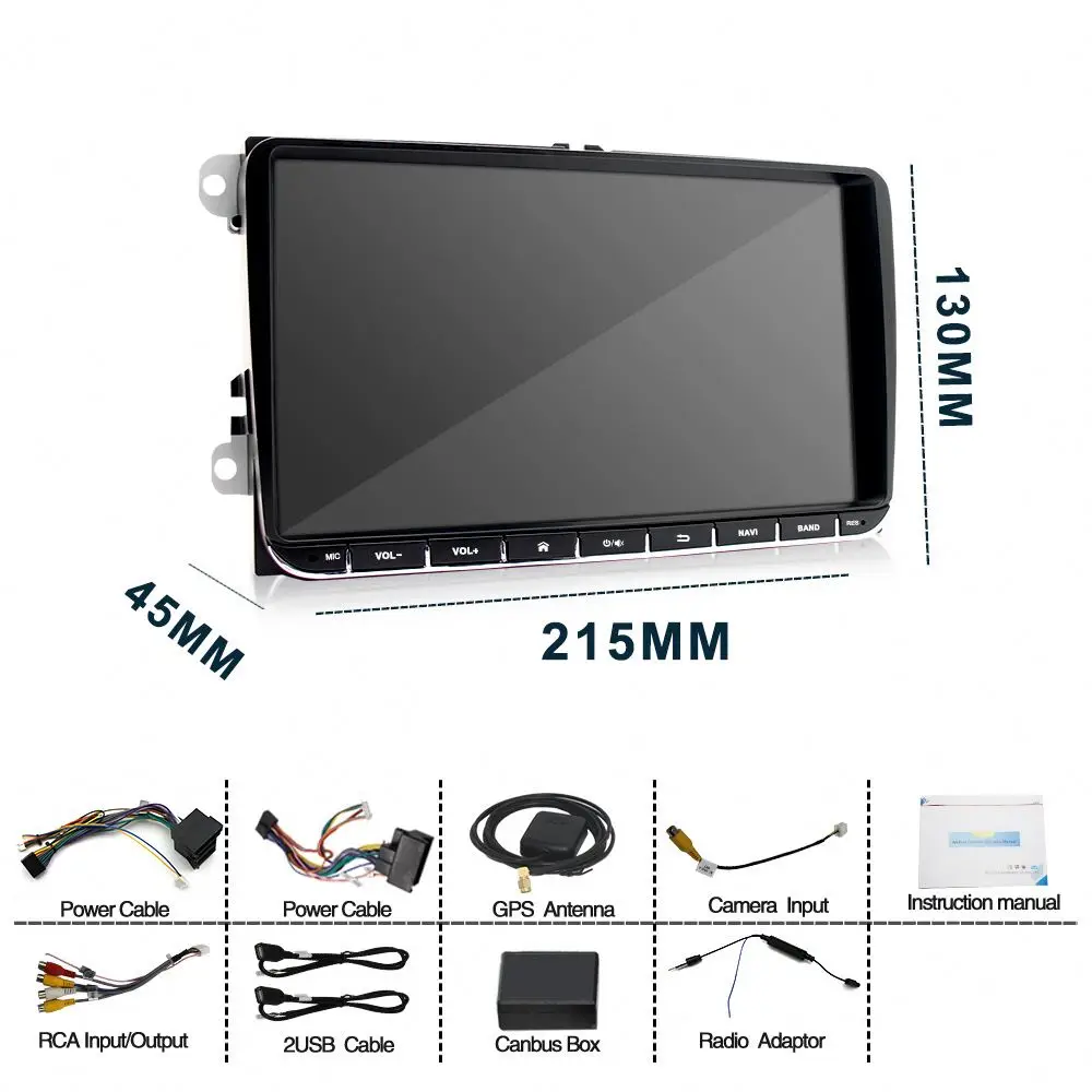 7 8 9 Inch Car Monitor Screen Touchscreen 2 din DVD Car Android Player for VM