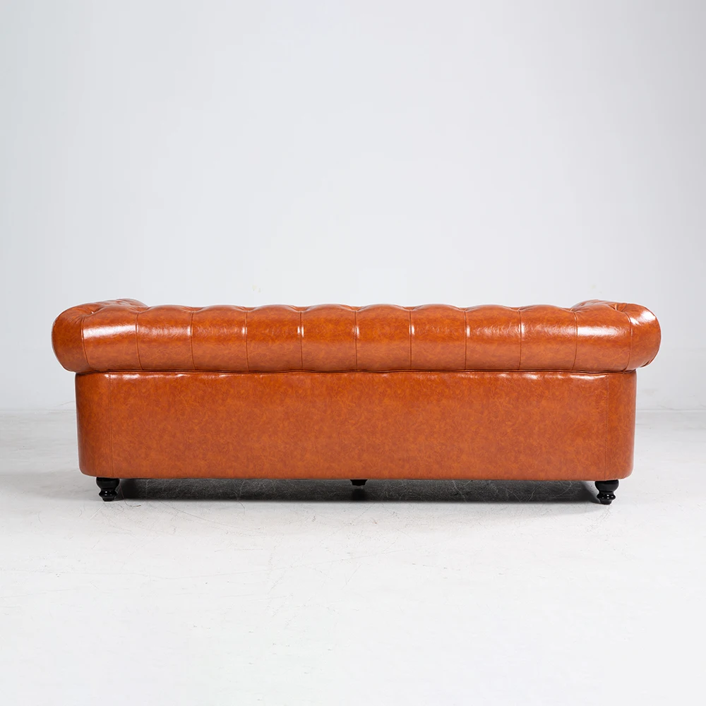 usa classic style brown synthetic leather luxury royal design couches modern sofa