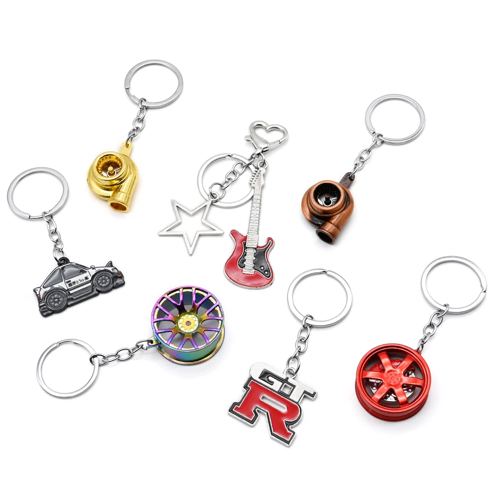 Custom Creative Gift Car Modification Metal Keychain Cartoon Cute Bag Clothing Decoration Keychain Accessories Promotional Gift