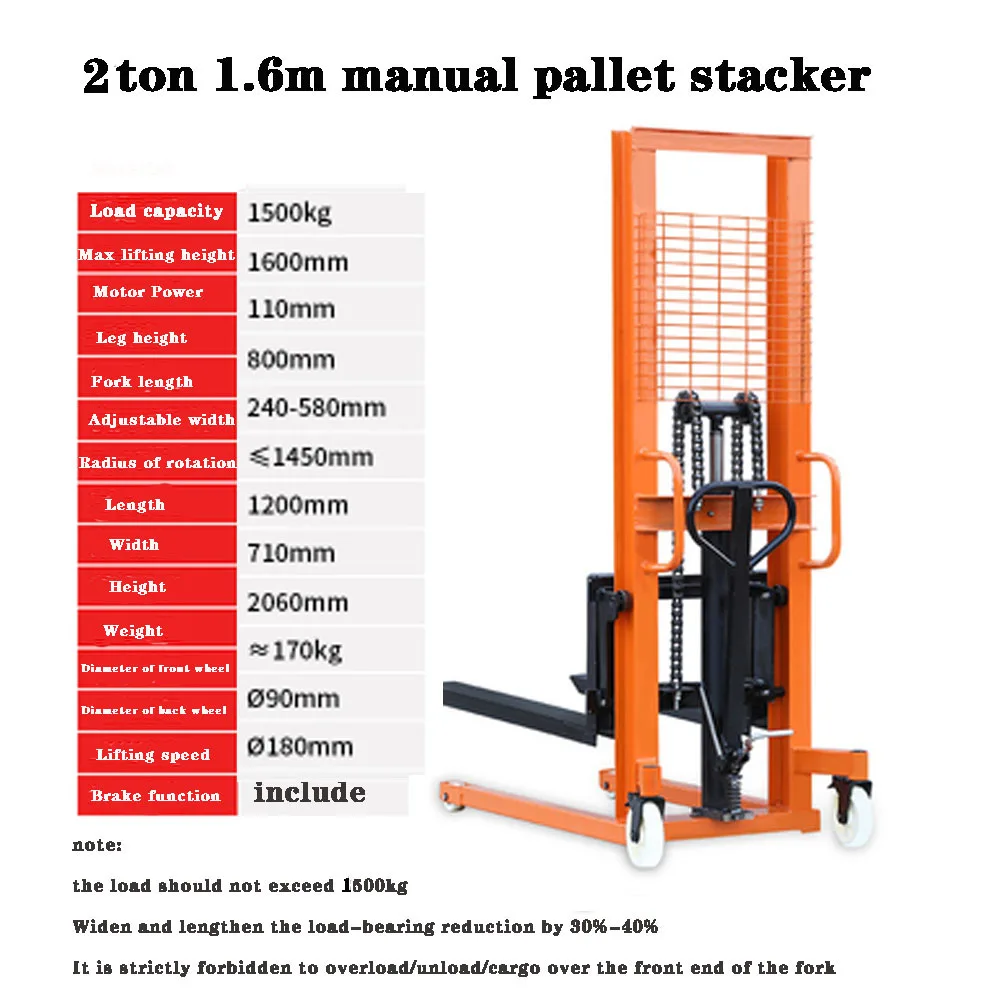 Electric Transpallet Pallet Stacker Hand Forklift Pallet Stacker Pallet Stacker