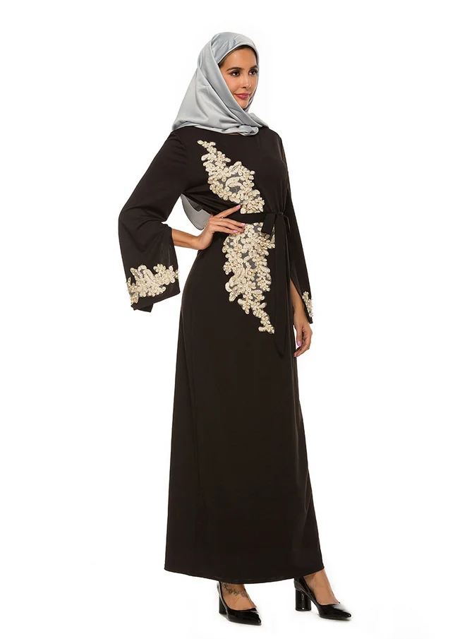 Causal Abaya Dubai Turkey Muslim Hijab Dress Kaftan Caftan Marocain Islamic Clothing Ramadan Dresses Islam Robe for Women Ladies