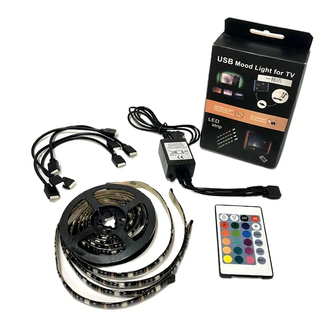 USB led strip light RGB led TV backlight, LED Light USB with Battery box, Bicycle lights usb led rechargeable set
