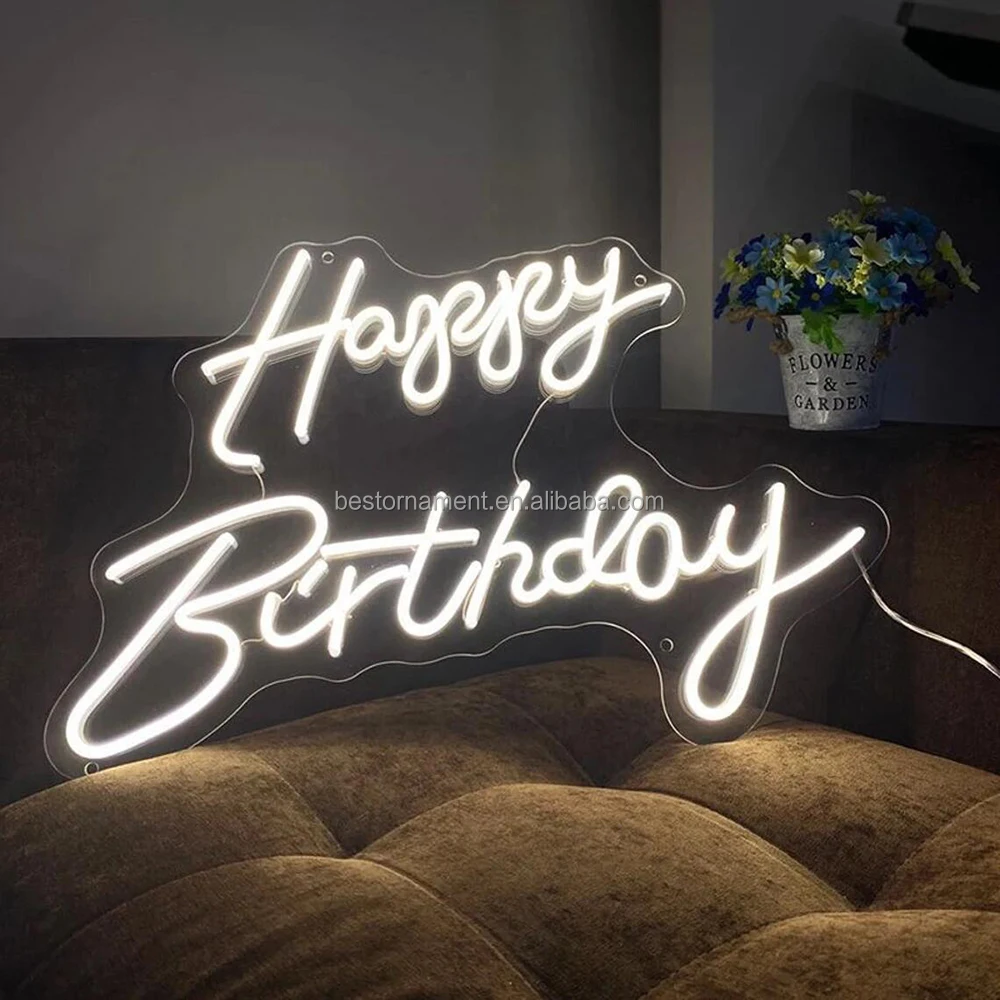 Custom Happy Birthday Neon Sign