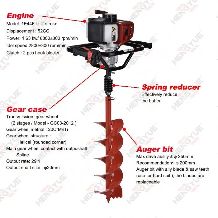 Professional Manufacturer Competitive Price Earth Auger Drilling Machine