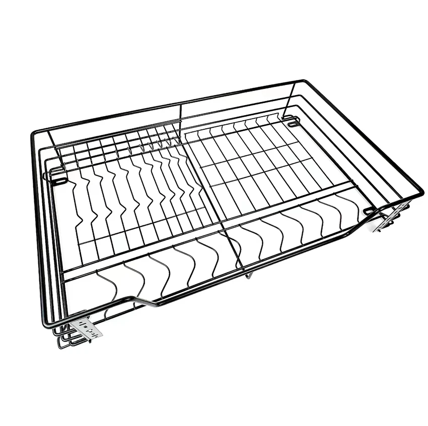 LW Kitchen Pantry Metal Wire Mesh Storage Baskets Cabinet Pull Down Basket Kitchen Pantry Kitchen Drawer Organizer Basket