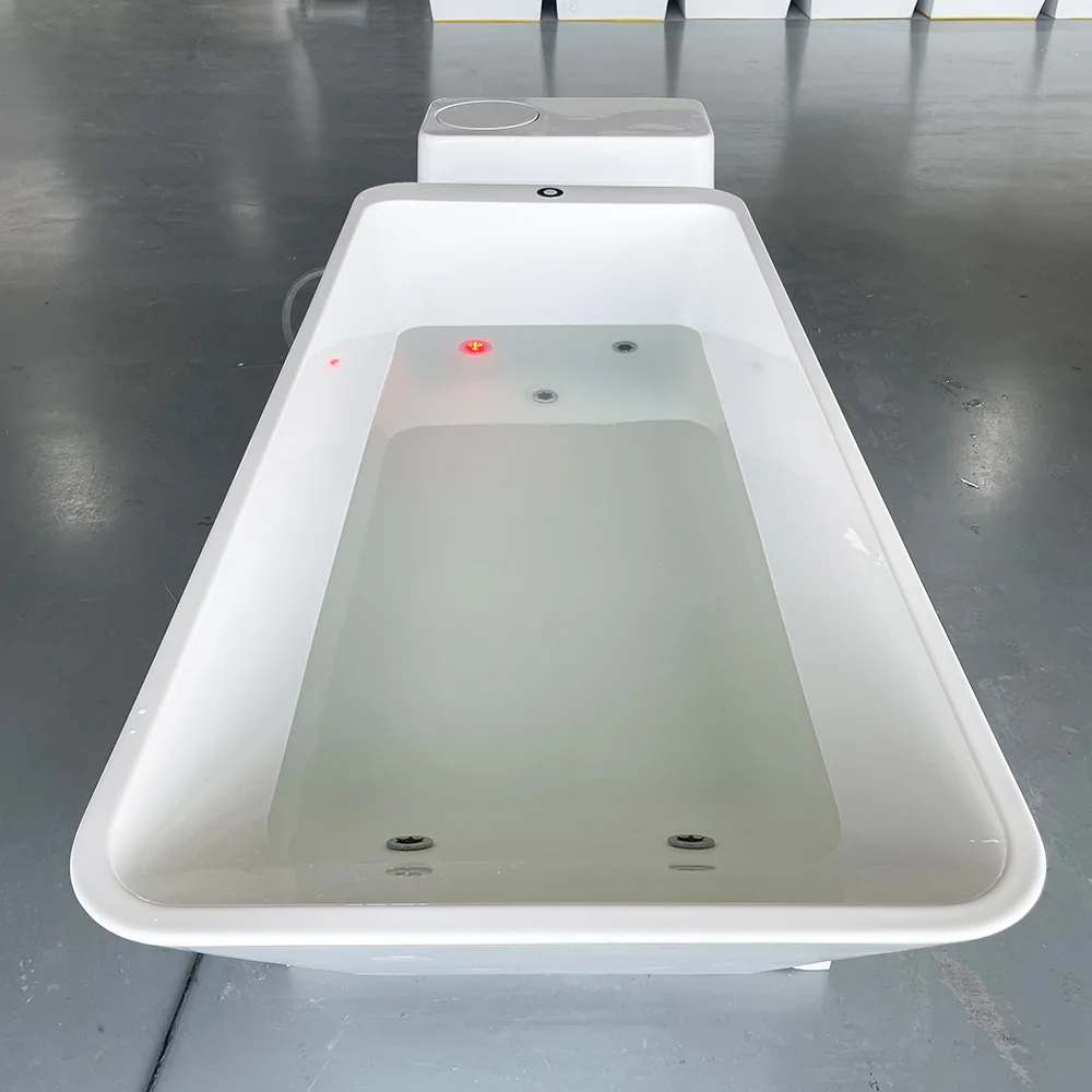 Factory Sale Gym Athletes Recovery 1 Person Ice Bath Tub Acrylic Cold Plunge Tub With 2 Valves