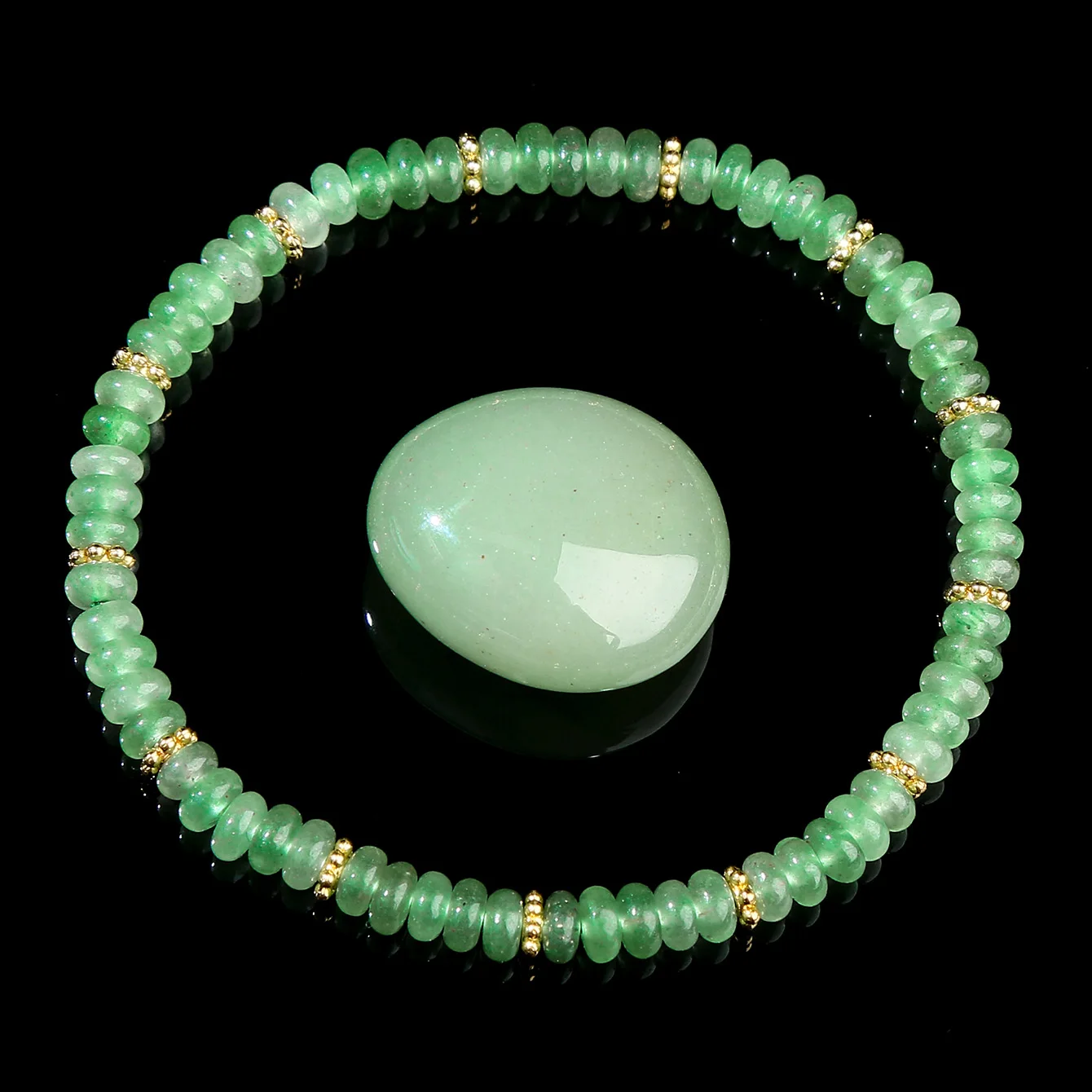 JD GEMS Hot Selling Fashion 4*2mm Spacer Bangle Natural Agate Stone Beaded Gemstone Bracelet and Free Rough Stone