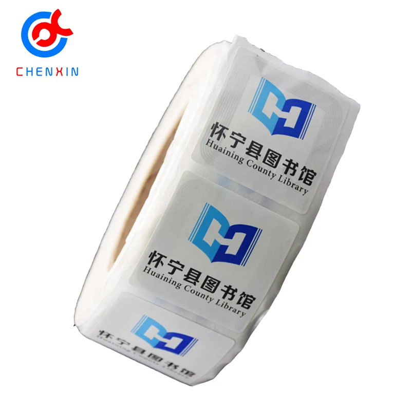 50*50 мм ISO/IEC 15693 RFID HF белая книжная наклейка/бирка/этикетка с клейкой задней стороной