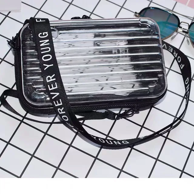 Hot Sell Factory Price Dongguan 7 inch ABS+PC Material Cosmetic Case Hand Carry Trolley Bag Beauty Case Woman Toilet Bag